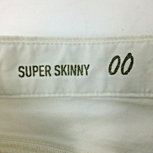 Khakis by Gap Super Skinny Low Rise White Denim Jeans 00