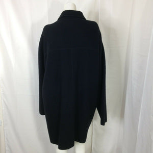 Designs & Co Lane Bryant Womens Vintage 60s 70s Black Wool Coat 20-22