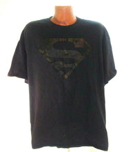 Load image into Gallery viewer, Dc Comics Superman Mens Black on Black S on Chest Tshirt 2XL