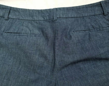 Load image into Gallery viewer, Ann Taylor Pants Womens Dark Wash Stretch Wide Leg Cuffed Cropped Pants 14P