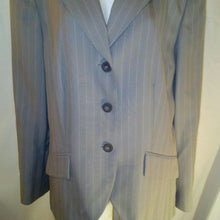 Load image into Gallery viewer, Emma James Suits Womens Plus Sized Gray Pinstriped Suit Jacket Size 16