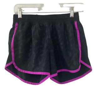 Champion Shorts Fitness Running Womens Size Small Black purple trim