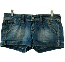 Load image into Gallery viewer, Wallflower Womens Blue Denim Short Shorts Juniors Size 7