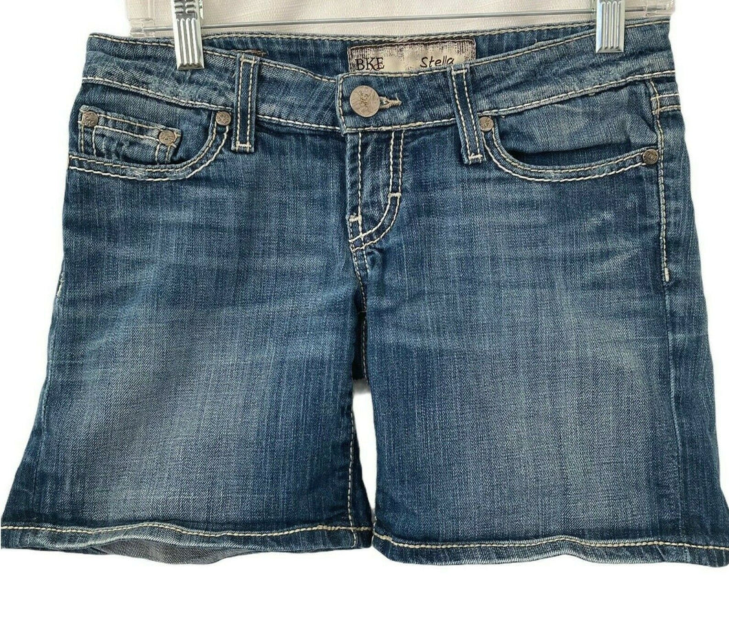 Bke Denim Short Shorts Stella Dark Wash Womens Size 25