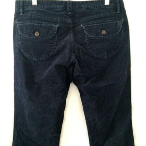 Old Navy Womens Midrise Dark Blue Black Corduroy Pants Size 12