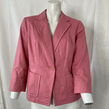 Load image into Gallery viewer, Talbots Womens Pink One Button Textured Blazer Size 2