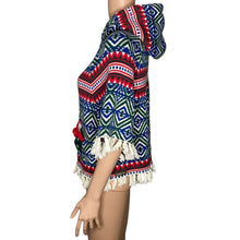 Load image into Gallery viewer, Matilda Jane Poncho Sweater Shaw Girls 8 A Caroling We will Go Multicolored