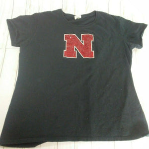 University of Nebraska Cornhuskers Womens Big N Black and Red Tshirt XL