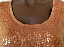 Load image into Gallery viewer, Robertson Womens Mocha Brown Bronze Sequin Ribbed Tank Top Plus Size 1X