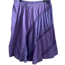 Load image into Gallery viewer, Coldwater Creek Maxi Skirt Womens XL Eyelet Purple Floral