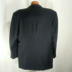 Canali Mens 100% Wool Black Pinstripe Blazer Sports Jacket Harry Rosen 56R