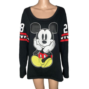 Mickey Mouse Tshirt Womens 3X Disney Mouse Graphic Front Back Stretch