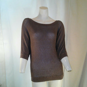 Express Womens Light Brown Sheer Sweater Medium