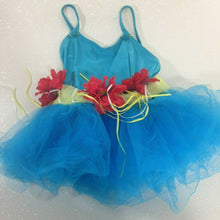 Load image into Gallery viewer, Unbranded Girls Blue and Red One Piece Tutu Dance Costume Xtra Small