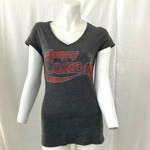 Load image into Gallery viewer, Cherry Coke Womens Gray and Red Tshirt Size Large