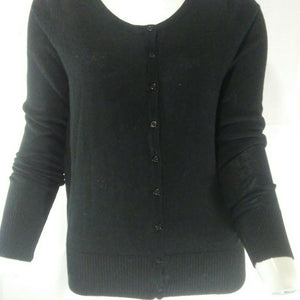 Rhapsodielle Debut Womens Black Cardigan Sweater Large