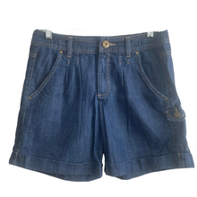 Load image into Gallery viewer, Rafaella Shorts Denim Womens Size 6 blue dark wash short shorts cuffed