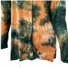 Load image into Gallery viewer, Forgotten Grace Shirt Tie Dye Green Orange Womens Size Small Stretch Long Sleeve