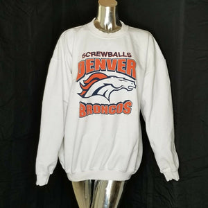 2003 Las Vegas Bar (RIP) Screwballs Denver Broncos Sweatshirt XL nfl football