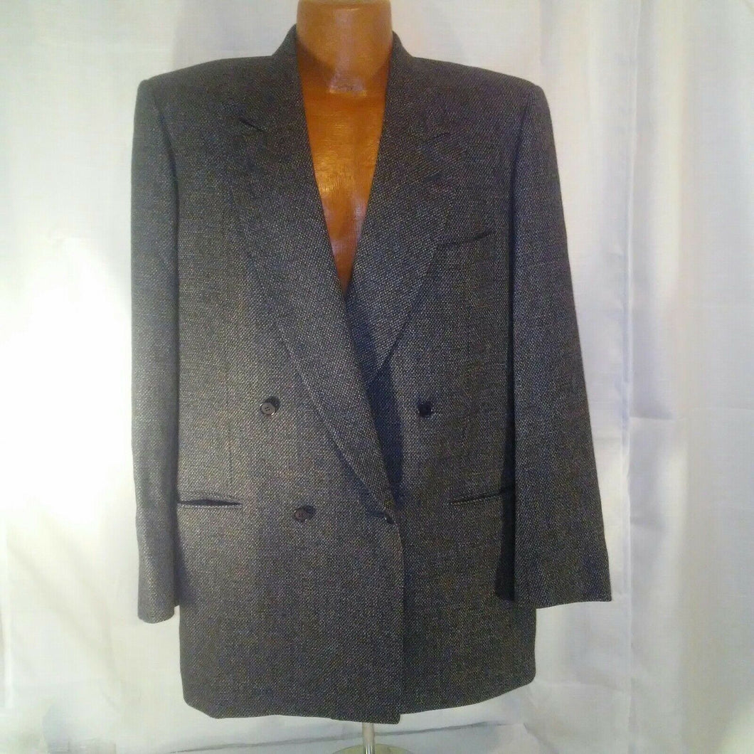 Holt Renfrew by Samuelsohn Mens Black and Gray Tweed 2 Piece Suit