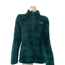 Load image into Gallery viewer, Fila Sport Jacket Fleece Sherpa Green Blue Women’s Full Zip Front