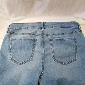 Old Navy Jeans Super Skinny Womens Light Wash Stretch Mid-Rise Tapered 14 Reg