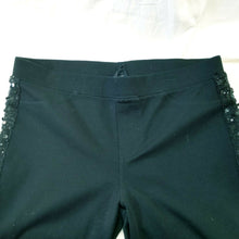 Load image into Gallery viewer, Hue Leggings Womens Black Sequined Pants size Medium