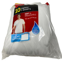 Load image into Gallery viewer, Hanes Tshirts Tagless Super Value Pack of 10 Mens White Undershirts Small 34 36