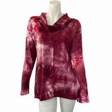 Load image into Gallery viewer, Forgotten Grace Shirt Tie Dye Burgundy White Long Sleeve Womens Size XS