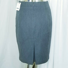 Load image into Gallery viewer, Express Skirt Pleated Charcoal Gray Lined Knee Length Size 12 NWT