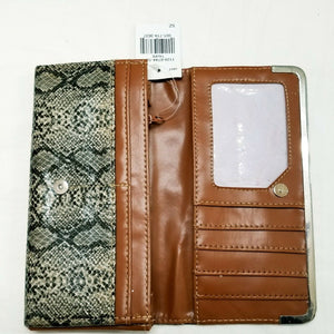 Unbranded Wallet Womens Snakeskin Pattern checkbook bill fold change purse