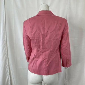 Talbots Womens Pink One Button Textured Blazer Size 2