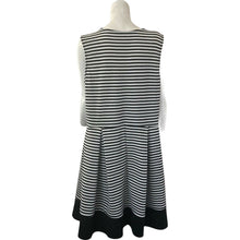 Load image into Gallery viewer, Ashley Stewart Dress Swing Black White Horizontal Stripes Plus Size 3X 18 20