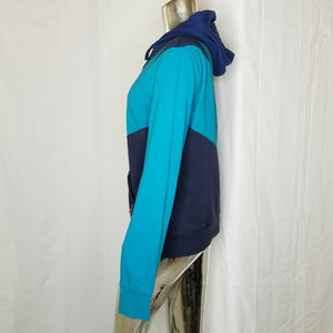 Vintage Obey Hoodie Multicolored Blue Full Zip Hooded Sweat Jacket Size Large