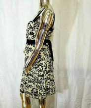 Load image into Gallery viewer, En Focus Womens Beige Black Empire Waist Graphic Print Knee Length Dress Sz 16W