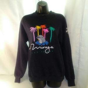 Mirage Las Vegas Casino Womens Vintage 90's Black Sweatshirt Large