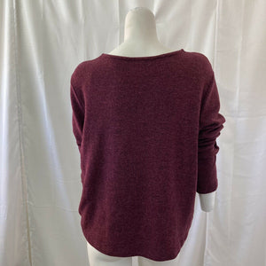 Pleione Women’s Burgundy Red Pullover Sweater Medium