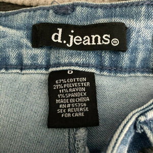 D Jeans Women’s Shapers Muffin Cover Capri Womens Light Wash Size 6