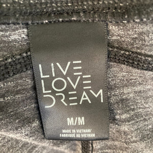 Live Love Dream Short Shorts Womens Medium Black Marbled Stretch