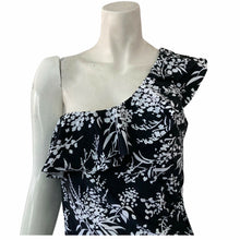 Load image into Gallery viewer, Swimsuit One Piece Ruffled Floral Womens Black White New King Fon Swimwear 14