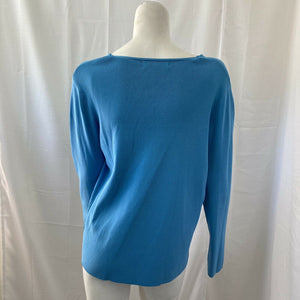 Vintage Maurice Sasson Kikit Sky Blue Light Cardigan Sweater Size Large