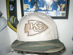 KANSAS CITY CHIEFS CAMO BASEBALL HAT NEW ERA  ADULT SIZE 7 3/8 NFL FOOTBALL KC