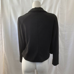 Soho Apparel Womens Black Open Front Blazer Jacket Medium