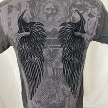 Load image into Gallery viewer, Chemistry t-shirt couture adult size S gray black wings dragons ufc mma fighter
