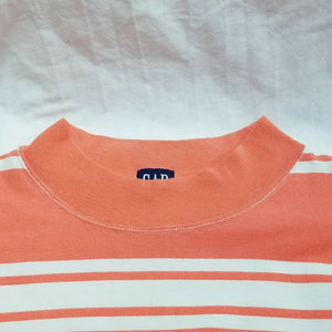 GAP Shirt Mens Golf Style Casual Size Large Orange and White