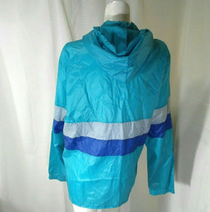 Buzzards Bay Vintage Womens Blue Half Zip Pullover Windbreaker Jacket Large