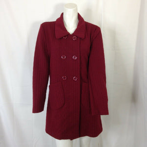 Jon and Anna Womens Maroon Red Long Cardigan Jacket Medium