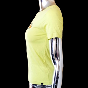 Quiksilver Boys Yellow Orange Black Logo Checkerboard Short Sleeve T-Shirt S