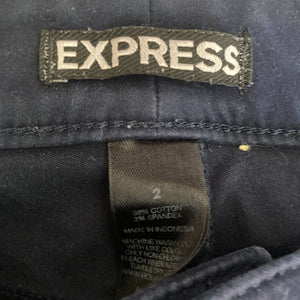 Express Pants Navy Blue Womens Size 2 Stretch