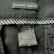 Load image into Gallery viewer, Hilary Radley Womens Black Capri Career Pants Size 14